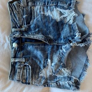 Ripped Jean Shorts